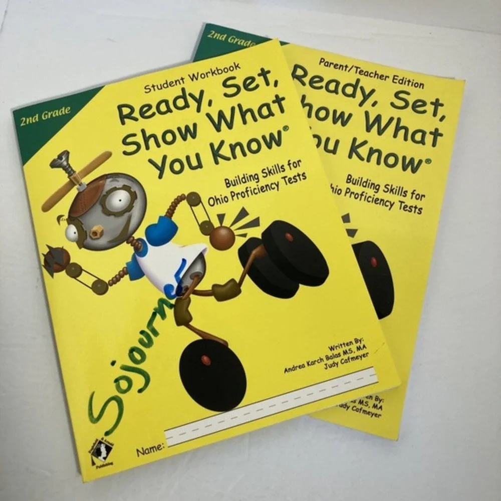 2nd‎ Gr Workbook Homeschool/Tutoring/Classroom RDG/Writing/Math w/Parent Book